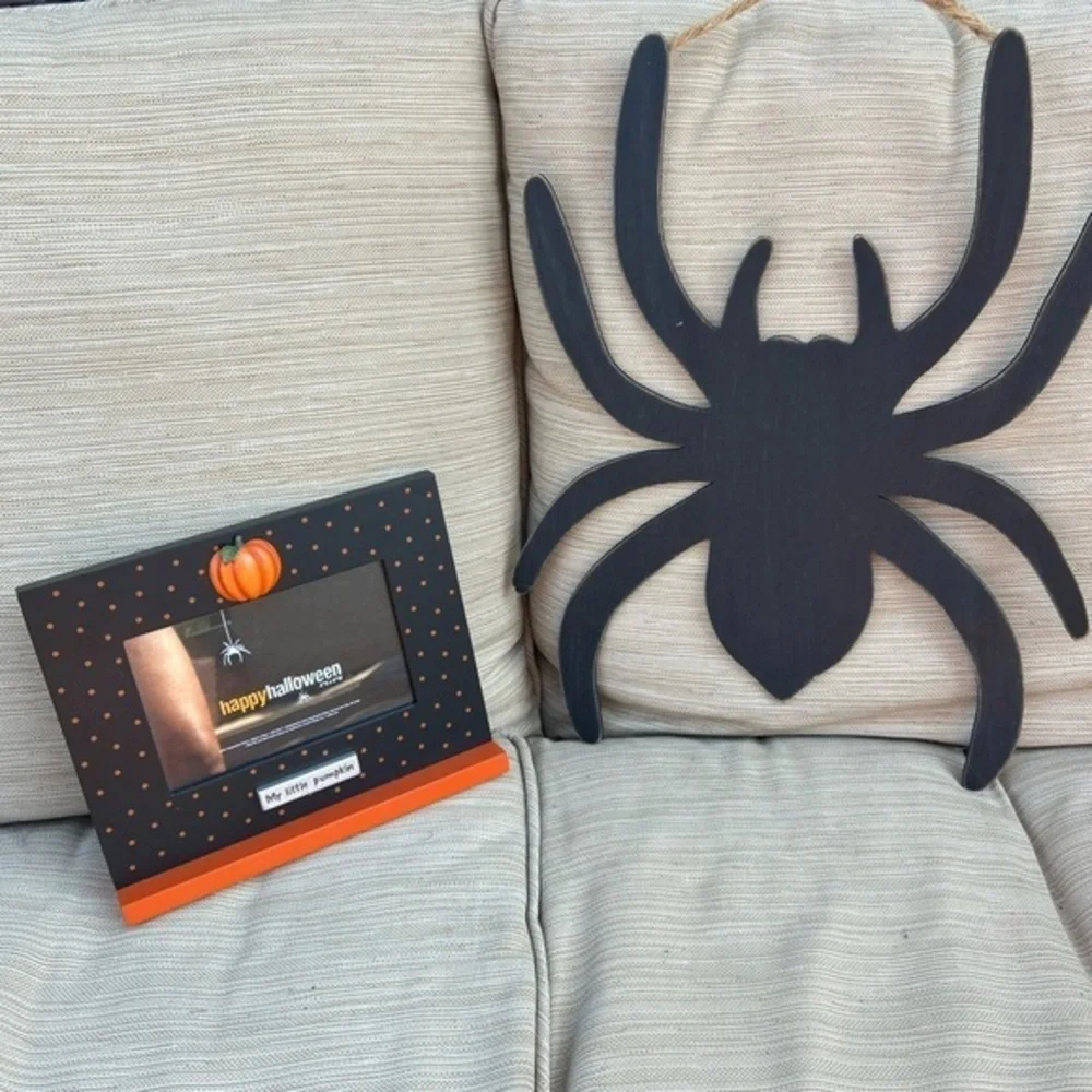Halloween picture frame and spider decoration